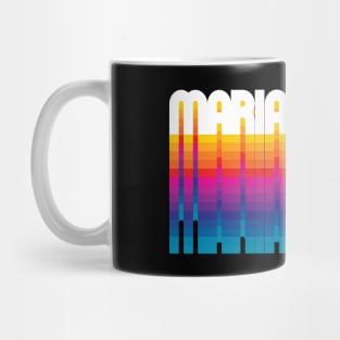 Retro Mariah Proud Personalized Name Gift Retro Rainbow Style Mug